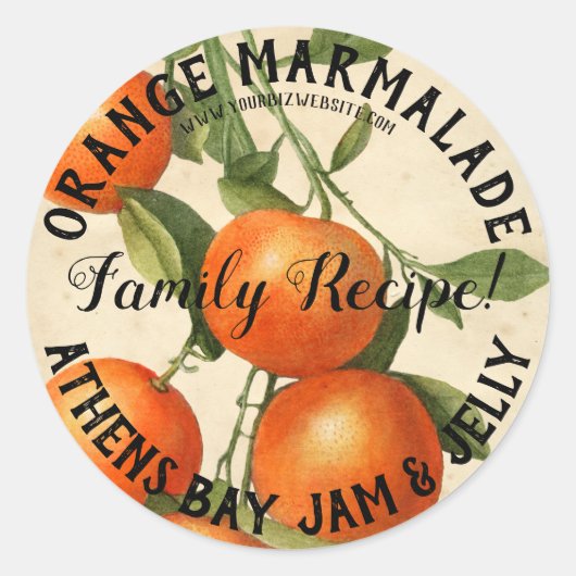  Sinaasappel Marmalade Product Business Label (Voorkant)