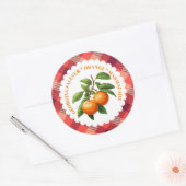 Sinaasappel Marmalade Ronde Sticker (Envelop)
