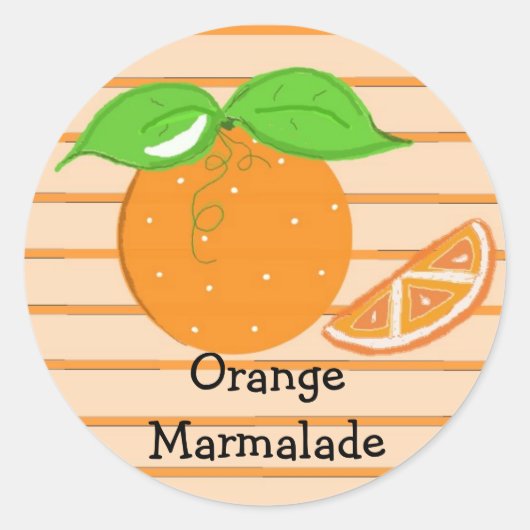 Sinaasappel Marmalade Ronde Sticker (Voorkant)