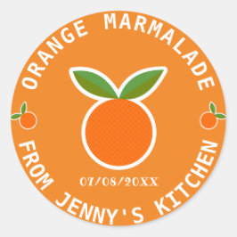 Sinaasappel Marmalade Ronde Sticker