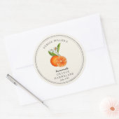 Sinaasappel Marmalade Zelfgemaakte Jam Jar Ronde Sticker (Envelop)