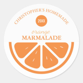 Sinaasappel Marmelade Ronde Sticker