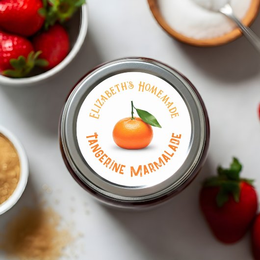 Sinaasappel Marmelade Ronde Sticker