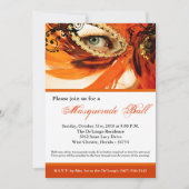 Sinaasappel Maskerade Ball Costume Halloween Kaart (Voorkant)