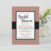 Sinaasappel Melon Polka Dots Vrijgezellenfeest Kaart (Staand voorkant)