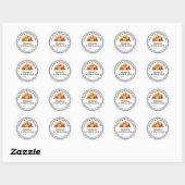 Sinaasappel mermelade aangepaste sticker met sinaa (Vel)