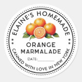 Sinaasappel mermelade aangepaste sticker met sinaa (Voorkant)