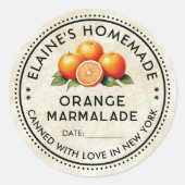 Sinaasappel mermelade aangepaste sticker met sinaa (Voorkant)