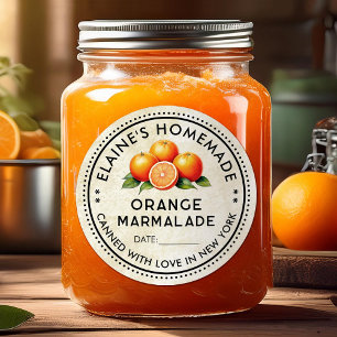 Sinaasappel mermelade aangepaste sticker met sinaa