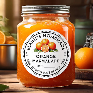 Sinaasappel mermelade aangepaste sticker met sinaa