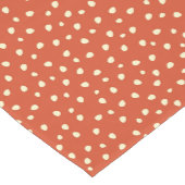 Sinaasappel met beige Stippen Medium Tafelloper (Hoek)