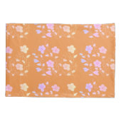 Sinaasappel met bloemen kussensloop (Achterkant)