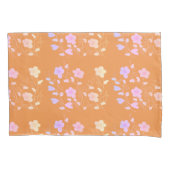 Sinaasappel met bloemen kussensloop (Voorkant)