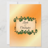 Sinaasappel met uitnodiging tot het huwelijk (Achterkant)