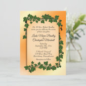 Sinaasappel met uitnodiging tot het huwelijk (Staand voorkant)