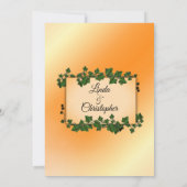 Sinaasappel met uitnodiging tot het huwelijk (Achterkant)