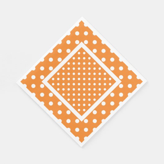 Sinaasappel met witte poka dots luiers servet (Hoek)