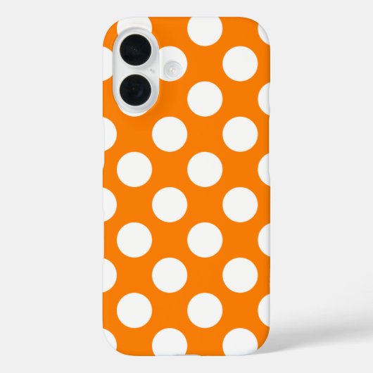Sinaasappel met witte pooldots Case-Mate iPhone case (Achterkant)