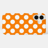 Sinaasappel met witte pooldots Case-Mate iPhone case (Achterkant (horizontaal))