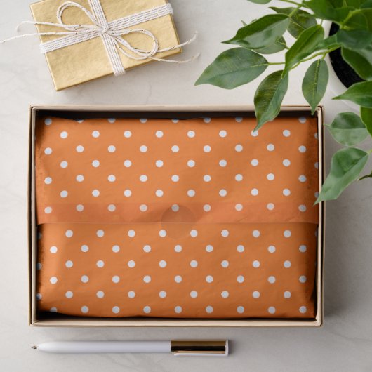 Sinaasappel Met Witte Stippen Tissuepapier (Geschenk)