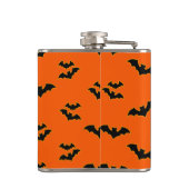 SINAASAPPEL MET ZWARTE HALLOWEEN VLIEGENDE VLEERMU HEUPFLES (Achterkant)