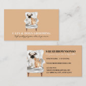 Sinaasappel Minimal Modern Sofa Pug Dog Cat Pet Visitekaartje (Voorkant / Achterkant)