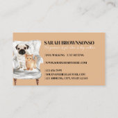 Sinaasappel Minimal Modern Sofa Pug Dog Cat Pet Visitekaartje (Achterkant)