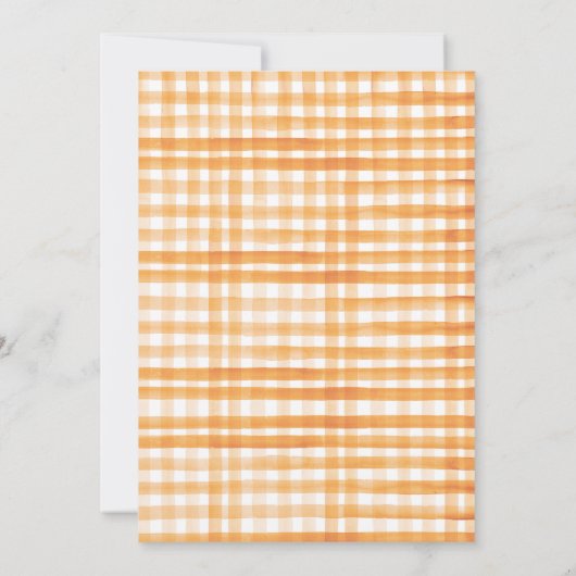 Sinaasappel Modern Arch Onze lieve perzik 1e Verja Kaart (Achterkant)