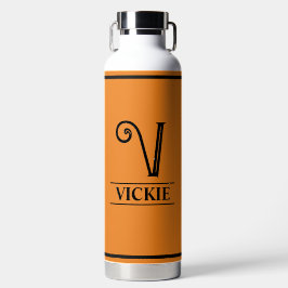 Sinaasappel Monogram Waterfles