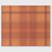 Sinaasappel najaar Herfst Pset Tartan Cadeaupapier (Vlak)