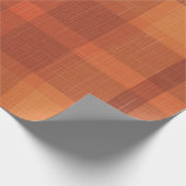 Sinaasappel najaar Herfst Pset Tartan Cadeaupapier (Hoek)