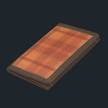 Sinaasappel najaar Herfst Pset Tartan Drievoud Portemonnee<br><div class="desc">Sinaasappel najaar Herfst Pset Tartan</div>