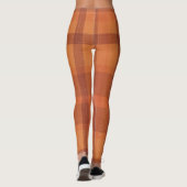 Sinaasappel najaar Herfst Pset Tartan Leggings (Achterkant)