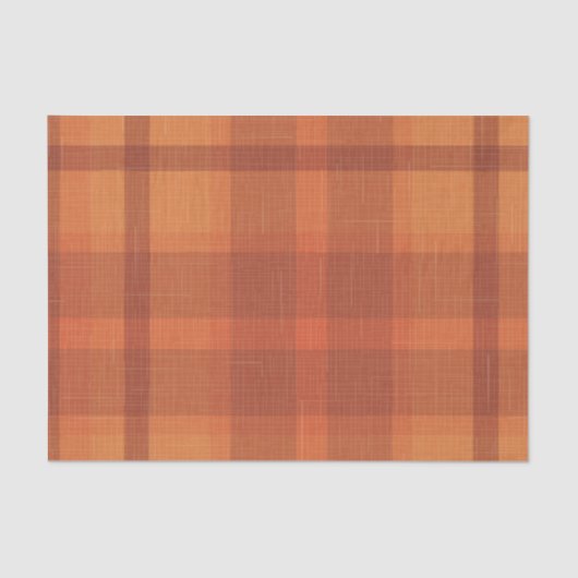 Sinaasappel najaar Herfst Pset Tartan Tissuepapier (Voorkant)