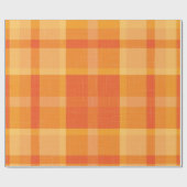 Sinaasappel najaar Herfst Pset Tartan Wrapping P Cadeaupapier (Vlak)