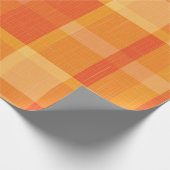 Sinaasappel najaar Herfst Pset Tartan Wrapping P Cadeaupapier (Hoek)