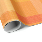 Sinaasappel najaar Herfst Pset Tartan Wrapping P Cadeaupapier (Rol Hoek)