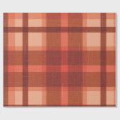 Sinaasappel najaar Herfst Pset Tartan Wrapping P Cadeaupapier (Vlak)