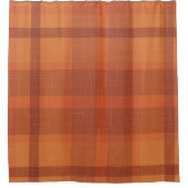 Sinaasappel najaar Herfst Pset Tartan Wrapping P Douchegordijn (Voorkant)