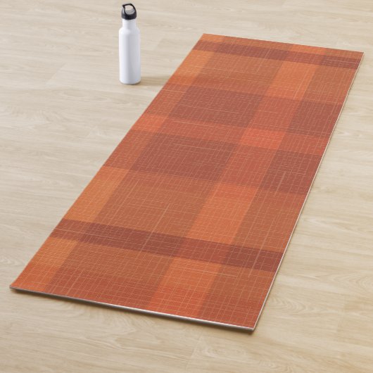 Sinaasappel najaar Herfst Pset Tartan Yogamat (In situ)