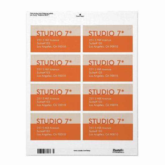 Sinaasappel - Natuurlijke reeks Etiket (Full Sheet)