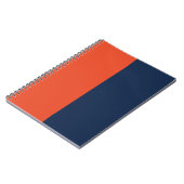 Sinaasappel & Navy Blue CUSTOM Notitieboek (Linkerzijde)