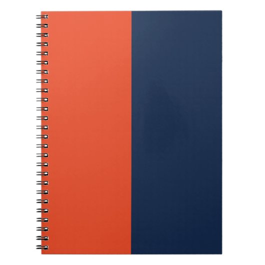 Sinaasappel & Navy Blue CUSTOM Notitieboek (Voorkant)