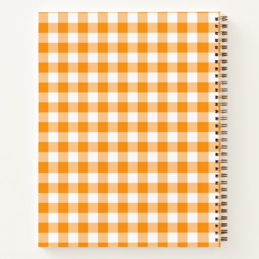 Sinaasappel Notitieboek Gingham (Achterkant)