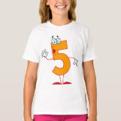Sinaasappel Nummer 5 Meisjes T-shirt (Voorkant)