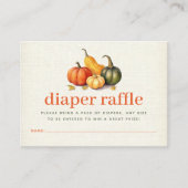 Sinaasappel Oh mijn kalebas kleine pompoen luier l Informatiekaartje (Voorkant)