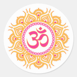 Sinaasappel om mandala sticker