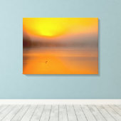 Sinaasappel Ombre Sunrise herfstkleuren Natuur Fot Canvas Afdruk (Insitu (Houten vloer))