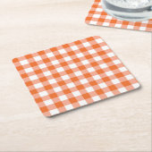Sinaasappel Onderzetter Gingham (Schuin)