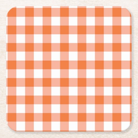 Sinaasappel Onderzetter Gingham (Voorkant)